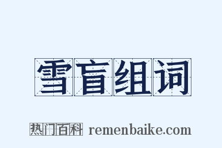 雪盲组词是什么意思的图片